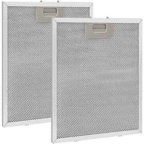 Lntyq – Filtre à graisse métallique 2 pièces 320x260mm – Lavable, en maille – Filtration multicouche pour hottes de cuisine – Argent (1/5)