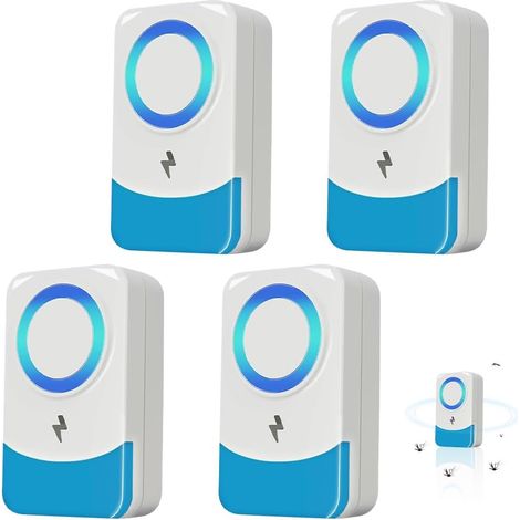 Ultrason Souris et Rats, Répulsif À Ultrasons, 4Pack Répulsif Ultrasonique pour Souris, Anti Souris, Lutte antiparasitaire Efficace pour Les rongeurs, Araignée, Cafard, Moustique, Mouch (1/5)