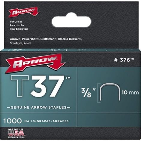 Confezione da 5000 punti metallici T37 da 12 mm ARROW
