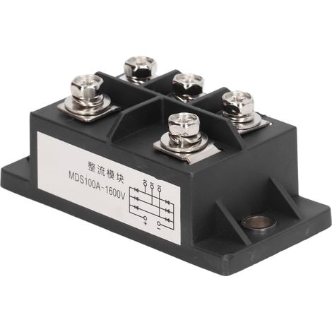 Module redresseur triphasé à diodes, pont redresseur 100 A 1600 V, dissipateur thermique à plaques en laiton, (1/5)