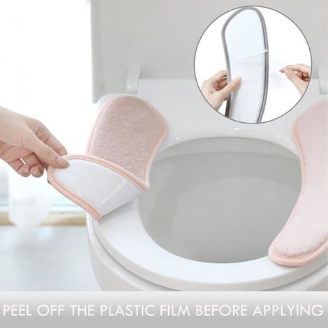 Housse de siège de toilette - 1 pièce - Peluche épaisse et éponge - Adhésive lavable réutilisable hi UMD DESSIN ANIME - UMD ANIMATI (1/5)