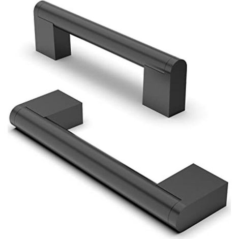 10 Pièces Poignée de Meuble, Distance de Trou de 192mm Poignées de Meubles en Acier Inoxydable Poignées de Placard Poignée d'Armoire de Cuisine-Noir mat (1/4)