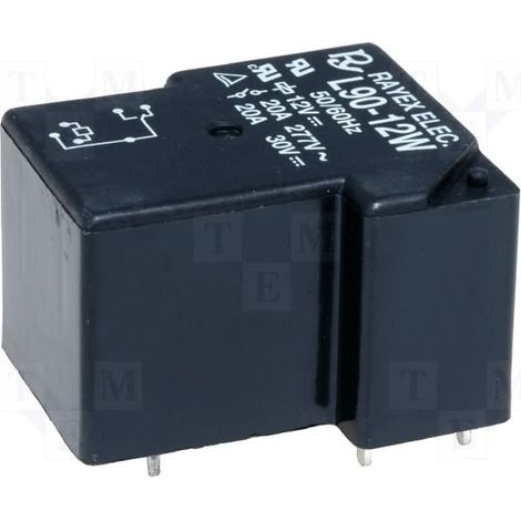 Relè 12vdc 1 contatto 30amp Potenza circuito stampato L90-12w