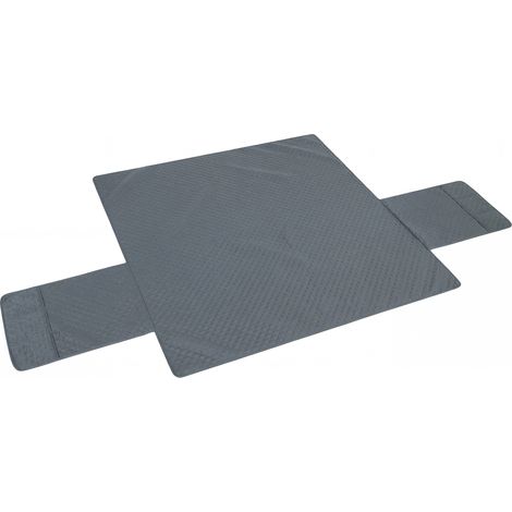 Housse canapé 3 places imperméable, antidérapante avec poches de rangement, gris, protection meubles anti-taches (1/5)