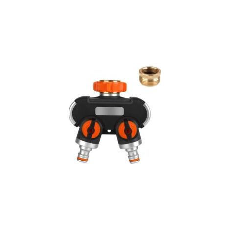 Distributeur d'arrosage bidirectionnel - Distributeur d'eau 3/4" et 1/2" avec valve, réglable pour arroser le jardin - Crezuo (1/4)
