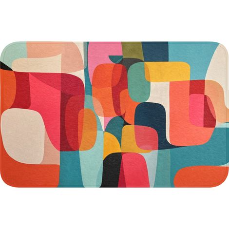TAPIS DE BAIN Formes - Colorées - Abstraites - Avions 80x50 cm