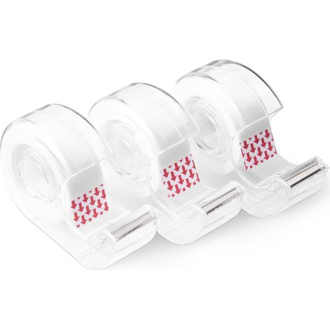Ruban Adhésif à Finition Mate avec Dévidoir, Ruban Invisible, 3/4 x 300 pouces (8,33 yardas), Lot de 3 (1/5)
