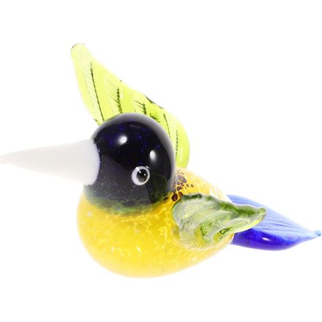 Glasvogelstatue aus Glas mit polierter und gebürsteter