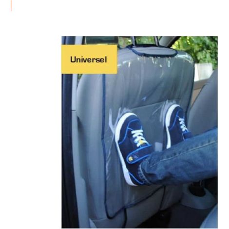 Protège dossier de siège auto PVC transparent – Dimensions 52 x 42 cm – Protection contre traces de pieds – S'adapte à tous types de voiture – Peraline