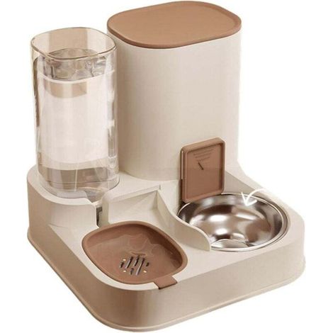 Dispensador automático 2 en 1 de comida y agua para gatos y perros.