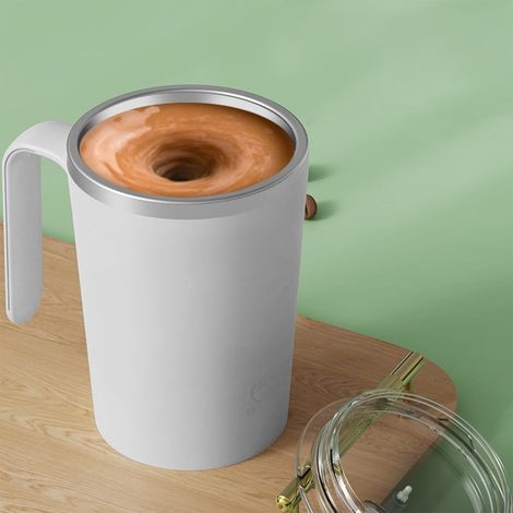 Tasse À Agitation Automatique - Acier Inoxydable 304 - Capacité 350 Ml - Alimentation Usb - Pour Café Chocolat Chaud - Usage Bureau Maison Voyage - 1 Pièce (1/5)
