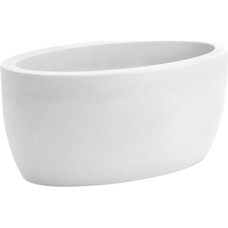 Vaso ovale resina ATHENA cm. 50 BIANCO
