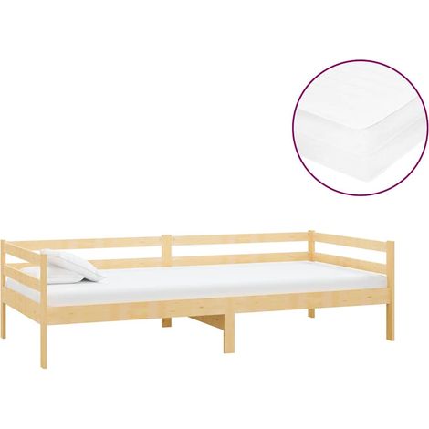 Maison Exclusive - Sofá cama con colchón madera de pino maciza 90 (1/5)