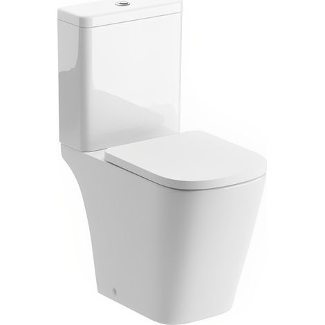 Signature Poseidon Rimless Comfort Height Open Back Close Coupled Toilet (inc Soft Close Seat) (1/4)