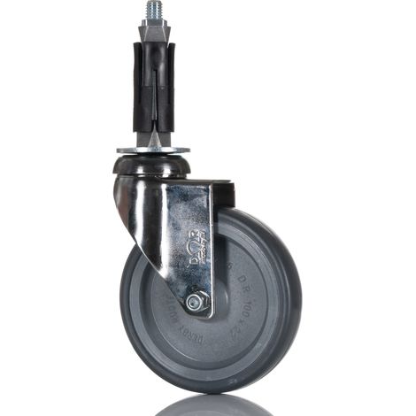 Roulettes industrielles Pivotante RS PRO, Diam 100mm, 60kg ( Prix pour 1 ) (1/2)