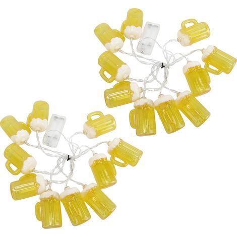 Stück Bier-Lichterketten, 2 m (6,5 Fuß), 10 LEDs, dekorative Lichterketten für drinnen und draußen (1/5)