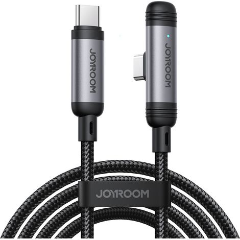 Câble USB-C coudé 60 W de 1,2 m - Noir (1/3)