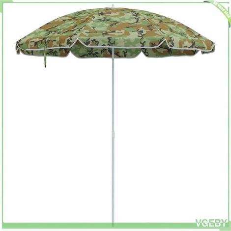 Parasol de plage - FAFEICY - Camouflage - 263x263x272 cm - Polyester & métal - Protection anti-UV (1/5)