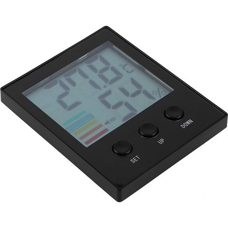 Digitales Innenthermometer mit Hygrometer und Temperatur- und Feuchtigkeitsanzeige sowie Alarmfunktion bei hohen und niedrigen Temperaturen (1/5)
