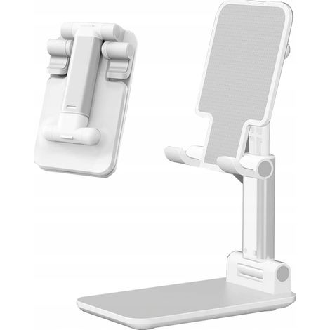 Supporto da tavolo robusto per telefono con base in metallo Koanni hol25WHITE (1/5)