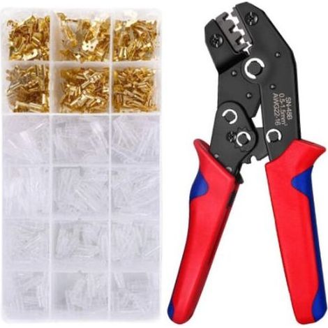 Outil de sertissage Pince Terminal Ferrule Pince à sertir Fil Ensemble d'outils à main Bornes Kit de serrage (1/5)