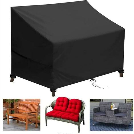 Gartenbank-Abdeckung, 2-Sitzer- und Outdoor-Gartenbank-Abdeckung, Gartenmöbel-Schutzhülle, 210D Oxford-Stoffbezug für Gartensofa, wasserdicht, winddicht, widerstandsfähig