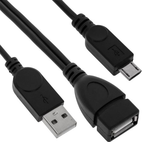 BeMatik - Câble MicroUSB OTG avec alimentation pour SmartPhones et tablettes (1/5)
