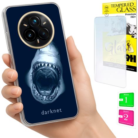 Custodia per Realme 14 Pro+ 5G / 14 Pro Plus 5G, cover posteriore + vetro 9H (1/5)