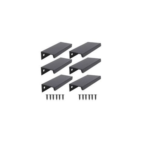 Tirador para cajón de armario de cocina ZVD, 6 unidades, color negro (80 mm) - Crezuo (1/4)