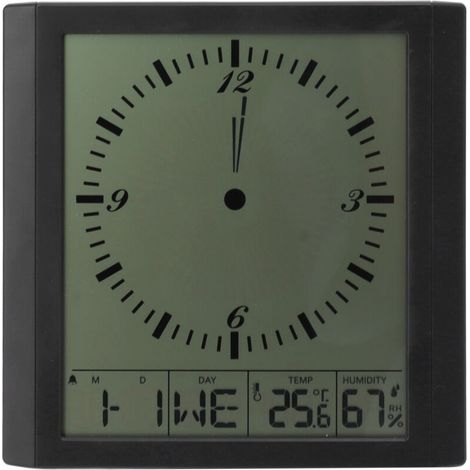 Orologio da parete digitale multifunzione da 8,6 pollici con termometro e igrometro per camera da letto -Crezuo