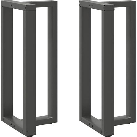 Bartischbeine T-Form 2 Stk. Anthrazit 50x35x(90-91) cm Stahl