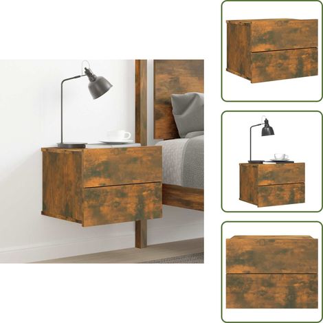Nachttisch Räuchereiche 40x30x30 cm Holzwerkstoff - Nachtisch - Nachttisch - Holzwerkstoff - Wohnzimmer Deko - Möbel