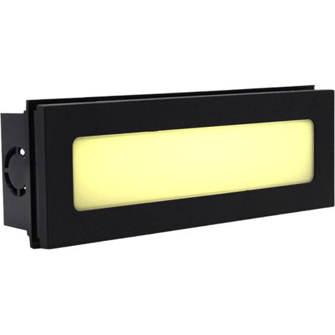 FARETTO LED SEGNAPASSO CCT 6W LUCE CALDA FREDDA NATURALE INCASSO ESTERNO 490LM NERO (1/2)