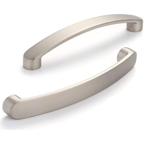 6er-Set Möbelgriffe Chrom-Küchentürgriffe – Gebürsteter Nickel Küchengriff Gebürstet Lochabstand 160 mm (1/5)