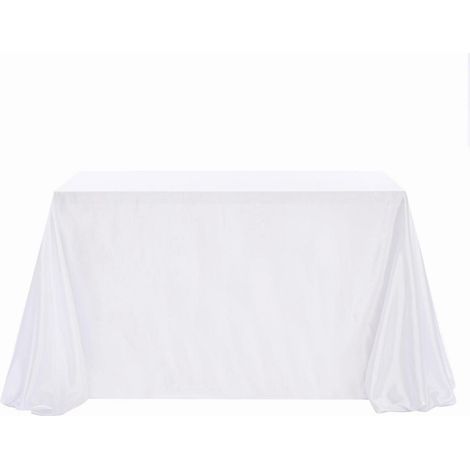 Rechteckige Tischdecke 228x228 cm aus Satin, wasserabweisend, waschbar, DIY-Deko