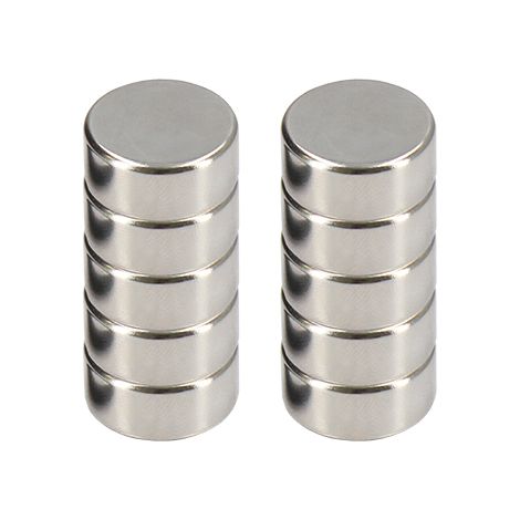 Ferrestock Imán de Neodimio plateado 22x10 mm pack 10