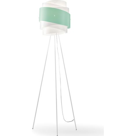 Piantana Moderna 3 Piedi Bea Polilux ® Verde Pastello E Metallo 1 Luce E27 (1/2)