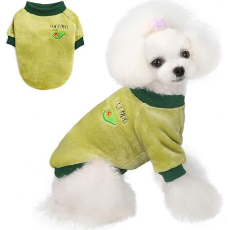 Pull en laine pour animaux de compagnie à motif de fruits (vert, M)-Fei Yu