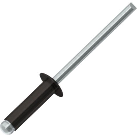 Rivet aveugle Aluminium Tige acier 3X6 Epaisseur de serrage 1 à 3 Tête Ronde Standard Noir - 1 pièce (1/5)