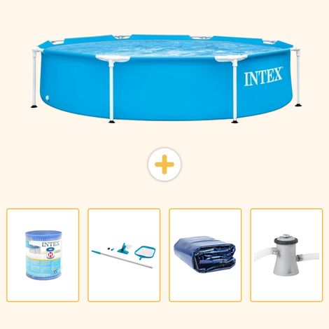 Intex Piscine Tubulaire Ronde - 244x51 cm - 5-pièces S20 (1/5)