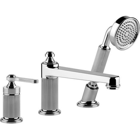 Gessi Venti20 Mezclador de bañera de 3 orificios, con caño,