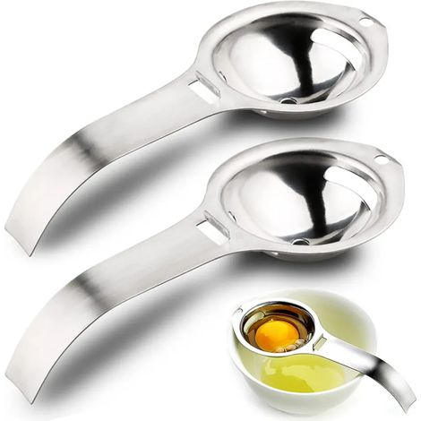Lot de séparateurs de jaune d oeuf en acier inoxydable pour blanc et jaune outil de cuisine pour pâtisserie et préparation (1/5)