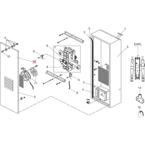 faac pièce détachée porte emballage 640 r.1 7270655 (1/3)