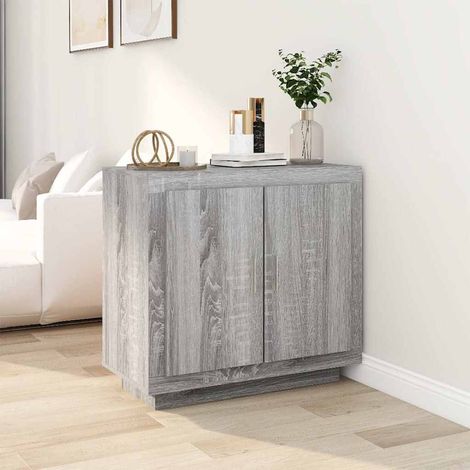 Buffet - Armoire de rangement Enfilade Sonoma gris 80x40x75 cm Bois d'ingénierie BV486953 - BonneVie (1/5)