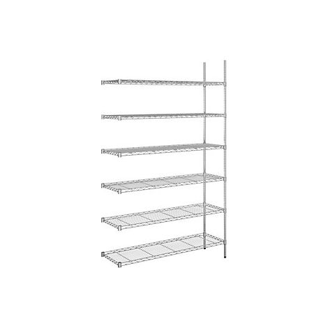 kaiserkraft  Scaffale grigliato in filo d'acciaio  cromato 