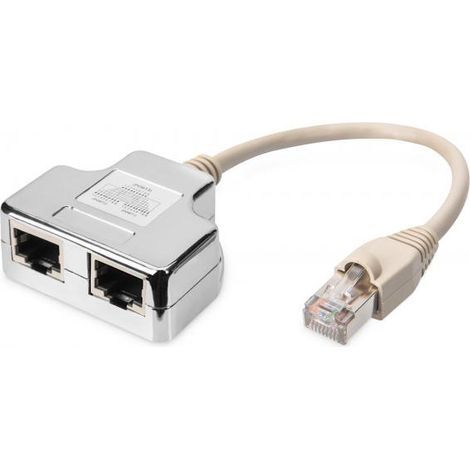 Adattatore RJ45/2x RJ45 (presa) schermato AT-AG CX2 (1/3)