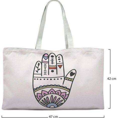 Sac Shopping - Tote Bag Coton - 47 x 42 cm - Noir - Réutilisable - 1 Pièce (1/4)