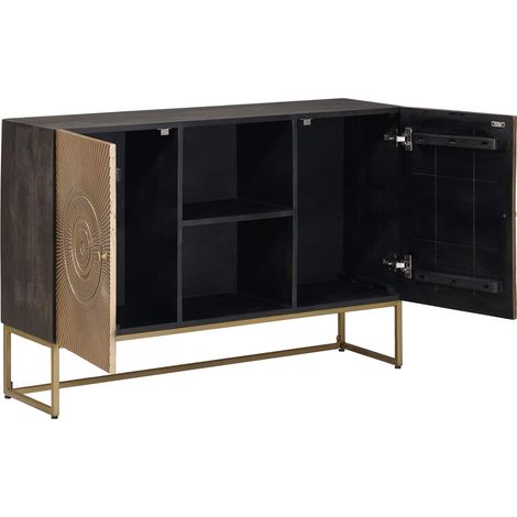 Maison La Vie - Buffet Salon Moderne - Meuble de rangement - Laiton 105 x 30 x 70 cm bu4668