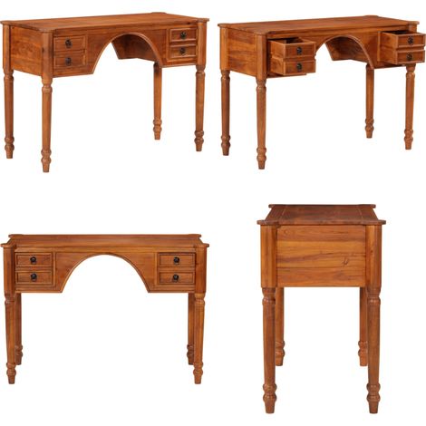 Schreibtisch mit Schubladen 110x50x76 cm Massivholz Akazie - Schreibtisch mit Schubladen - Schreibtisch Wohnzimmer (1/5)