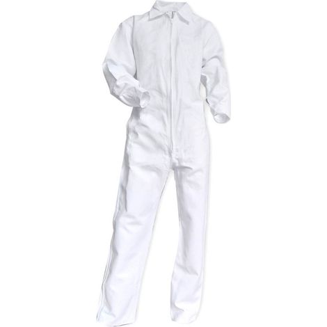 Combinaison de travail blanche sans poche 100% coton XL (1/4)